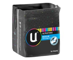 U By Kotex Ultrathins Regular Wing Pads 14 Pack