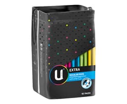 U By Kotex Extra Regular Pads With Wings 16 Pack