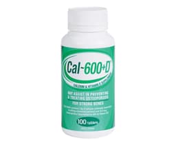 Cal-600+D Calcium + Vitamin D 100 Tablets