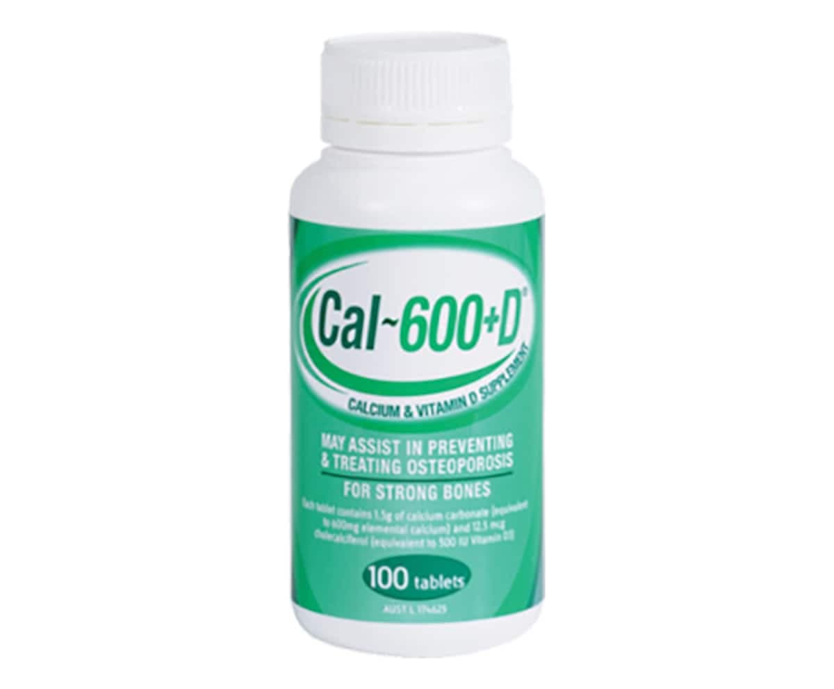 Thumbnail Cal-600+D Calcium + Vitamin D 100 Tablets