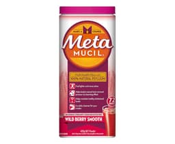 Metamucil Fibre Supplement Wild Berry Smooth 425G