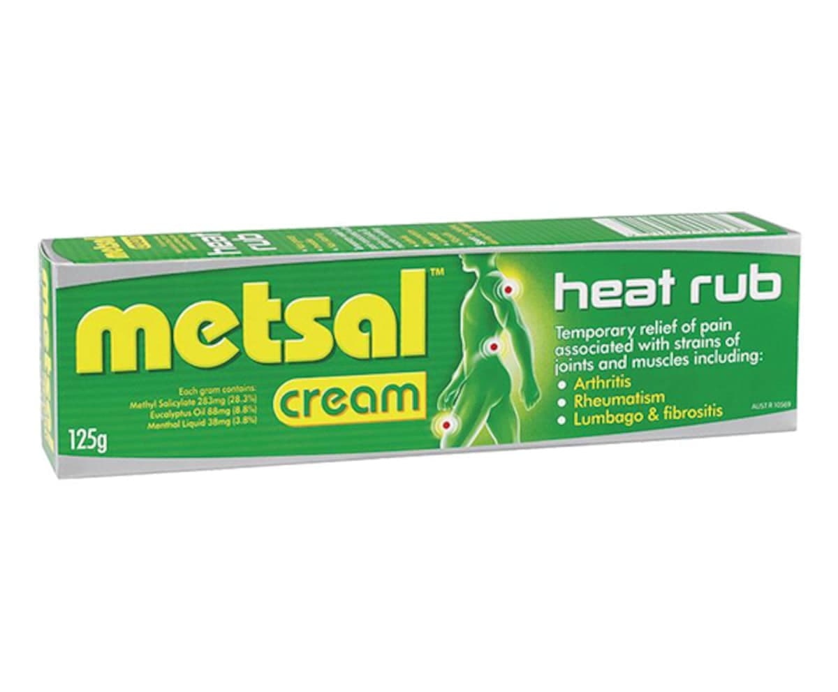 Metsal Heat Rub Cream Joint & Muscle Pain Relief 125G