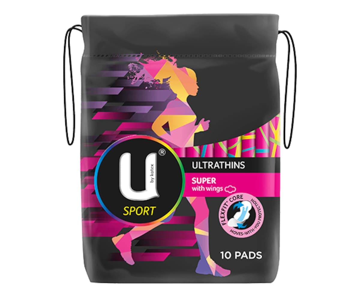 Thumbnail U By Kotex Sport Ultrathins Super Wing Pads 10 Pack