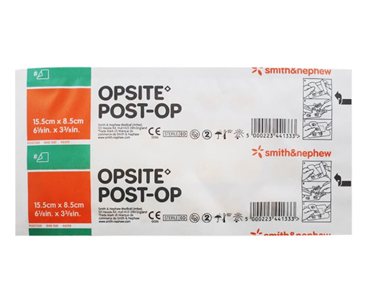 Opsite Post-Op Waterproof Dressing 15.5Cm X 8.5Cm Single By Smith & Nephew