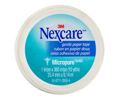 Nexcare Micropore Gentle Paper Tape White 25.4Mm X 9.14M 1 Roll