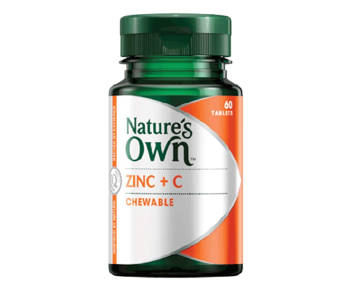 Natures Own Zinc + C Chewable 60 Tablets