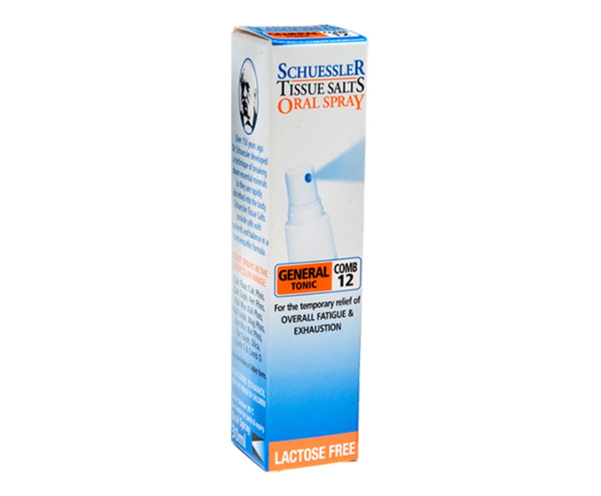 Schuessler Tissue Salts Comb 12 General Tonic Spray 30Ml