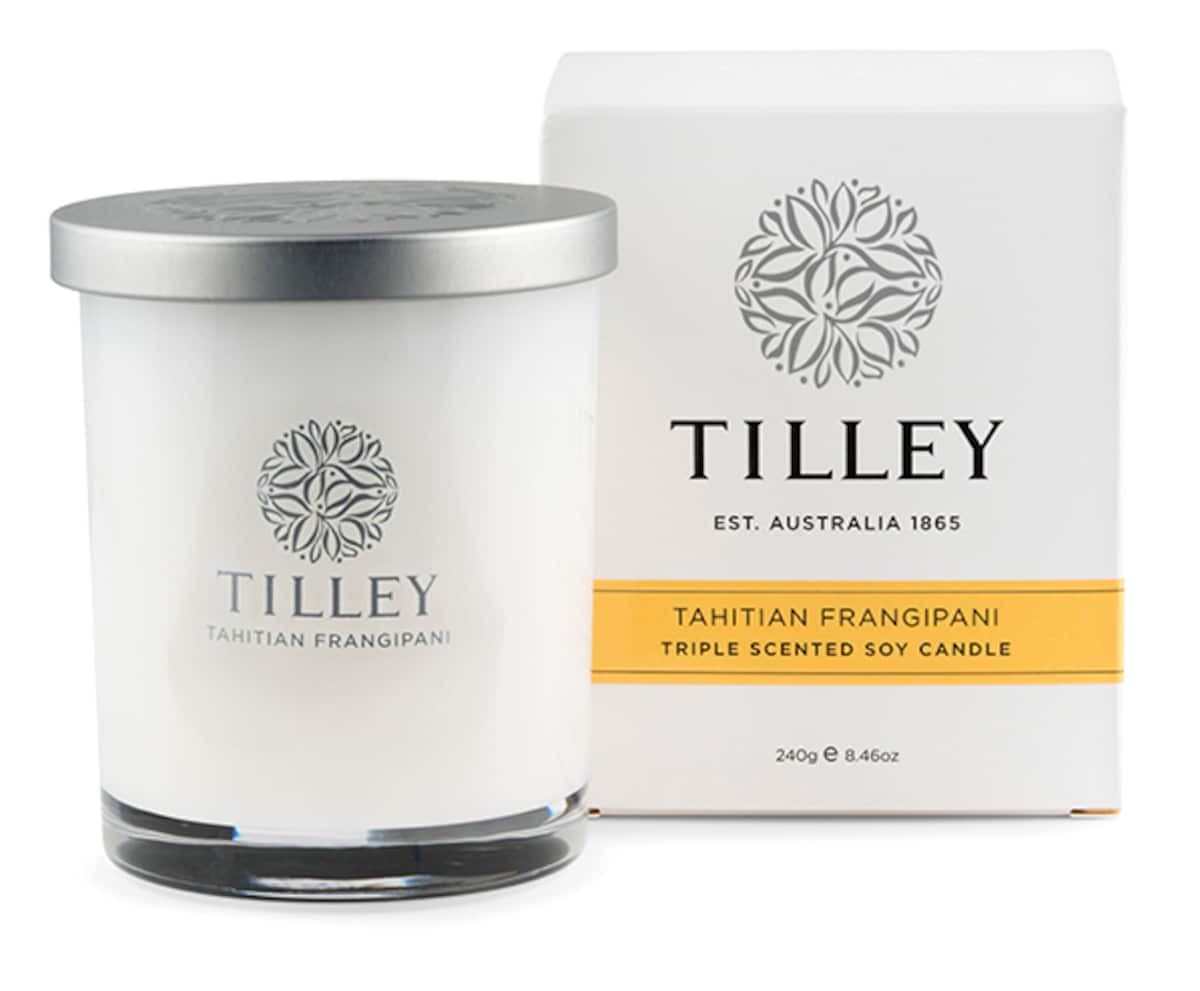 Tilley Scented Soy Candle Tahitian Frangipani 240G