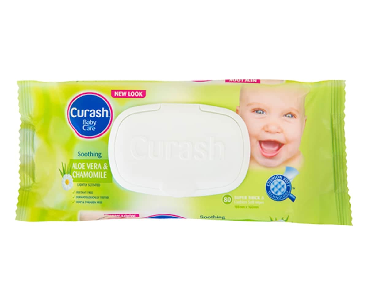 Curash Baby Soothing Aloe Vera & Chamomile 80 Baby Wipes