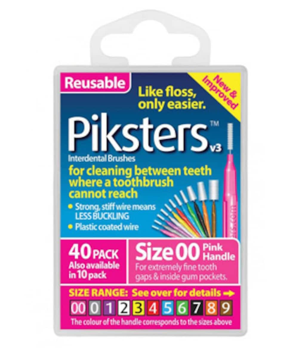 Piksters Interdental Brushes Size 00 Pink 40 Pack