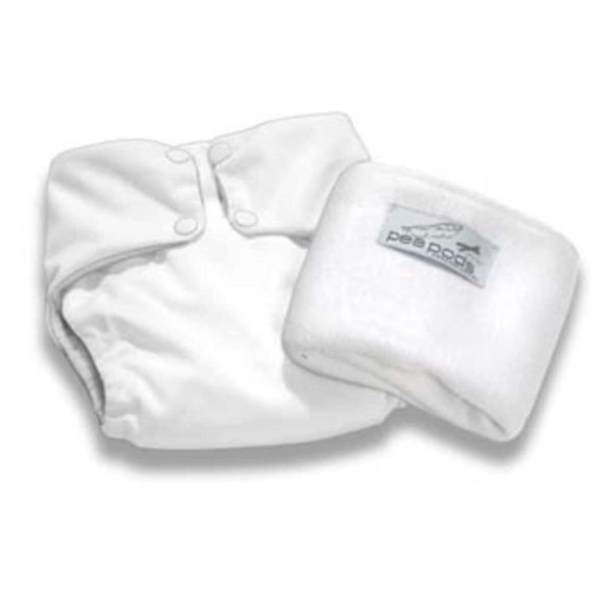 Pea Pods Reusable Nappy One Size White