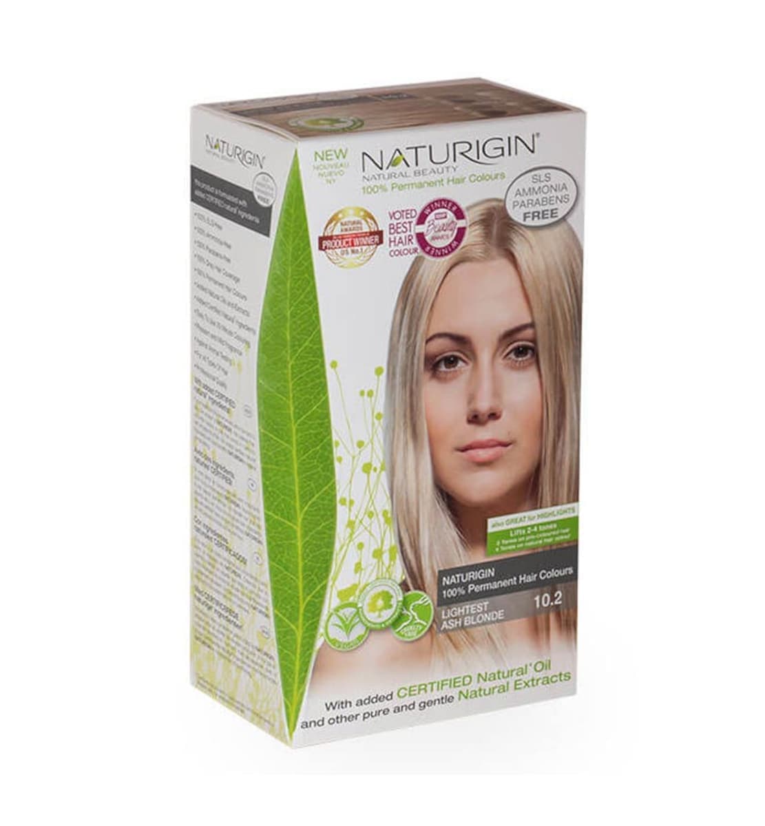 Naturigin 10.2 Lightest Ash Blonde Natural Permanent Hair Colour