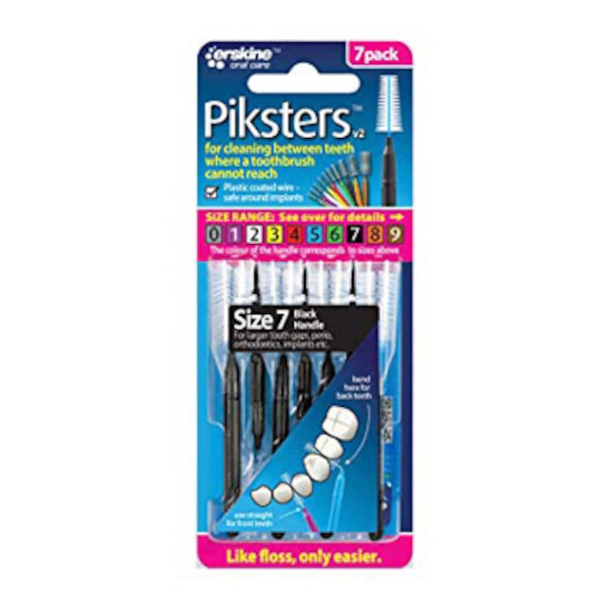 Piksters Interdental Brushes Size 7 Black 7 Pack