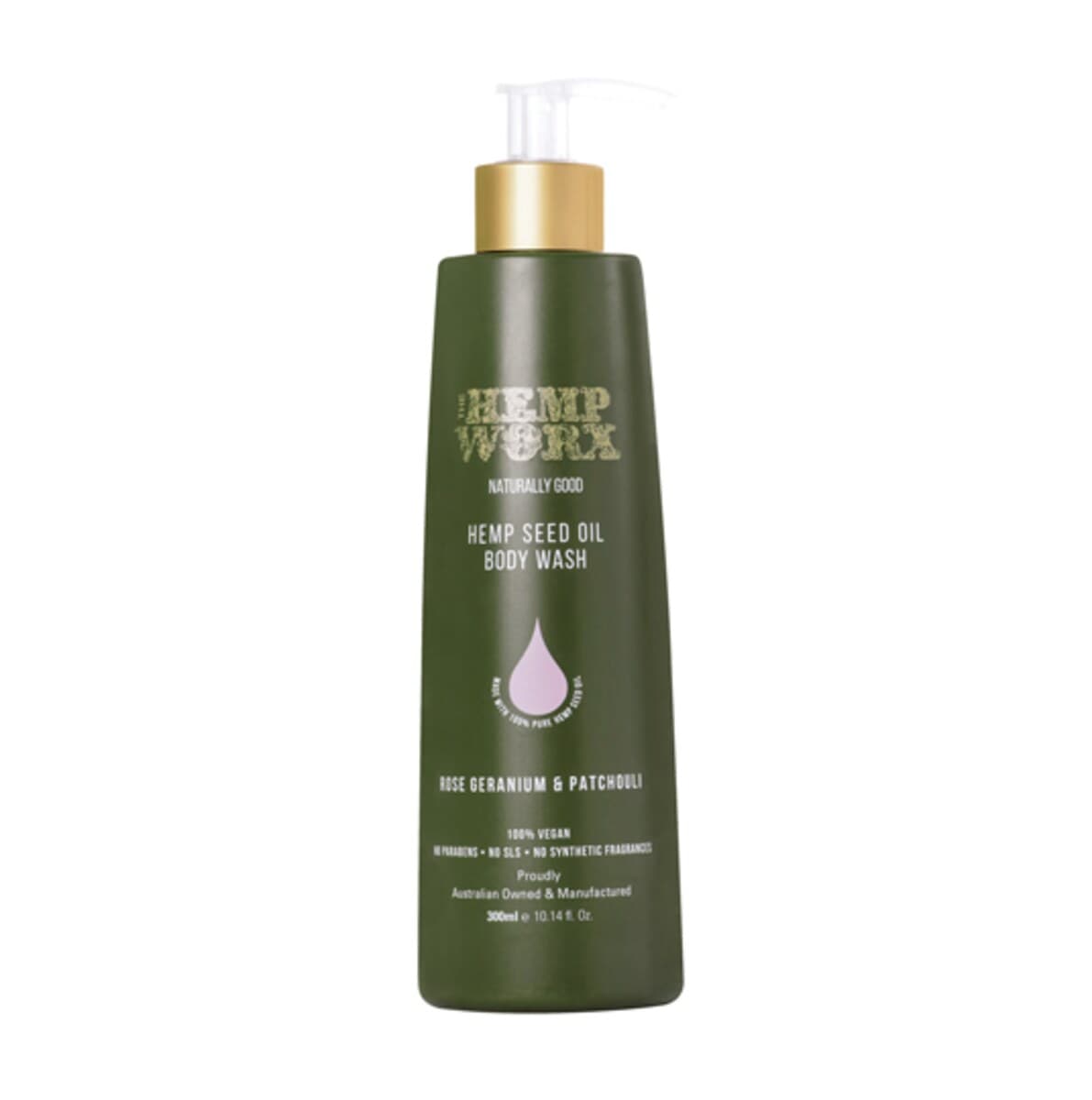 Hemp Worx Rose Geranium & Patchouli Body Wash 300Ml