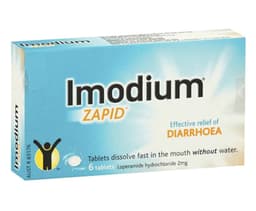 Imodium Zapid 2Mg For Diarrhoea Relief 6 Dissolving Tablets