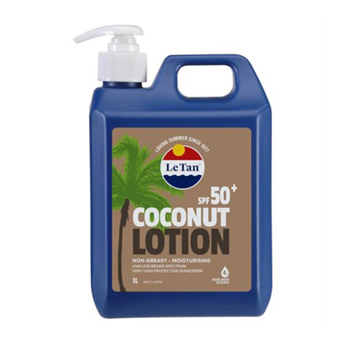 Le Tan Spf50+ Coconut Sunscreen 1 Litre