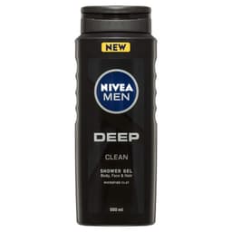 Nivea For Men Deep Clean Shower Gel & Body Wash 500Ml