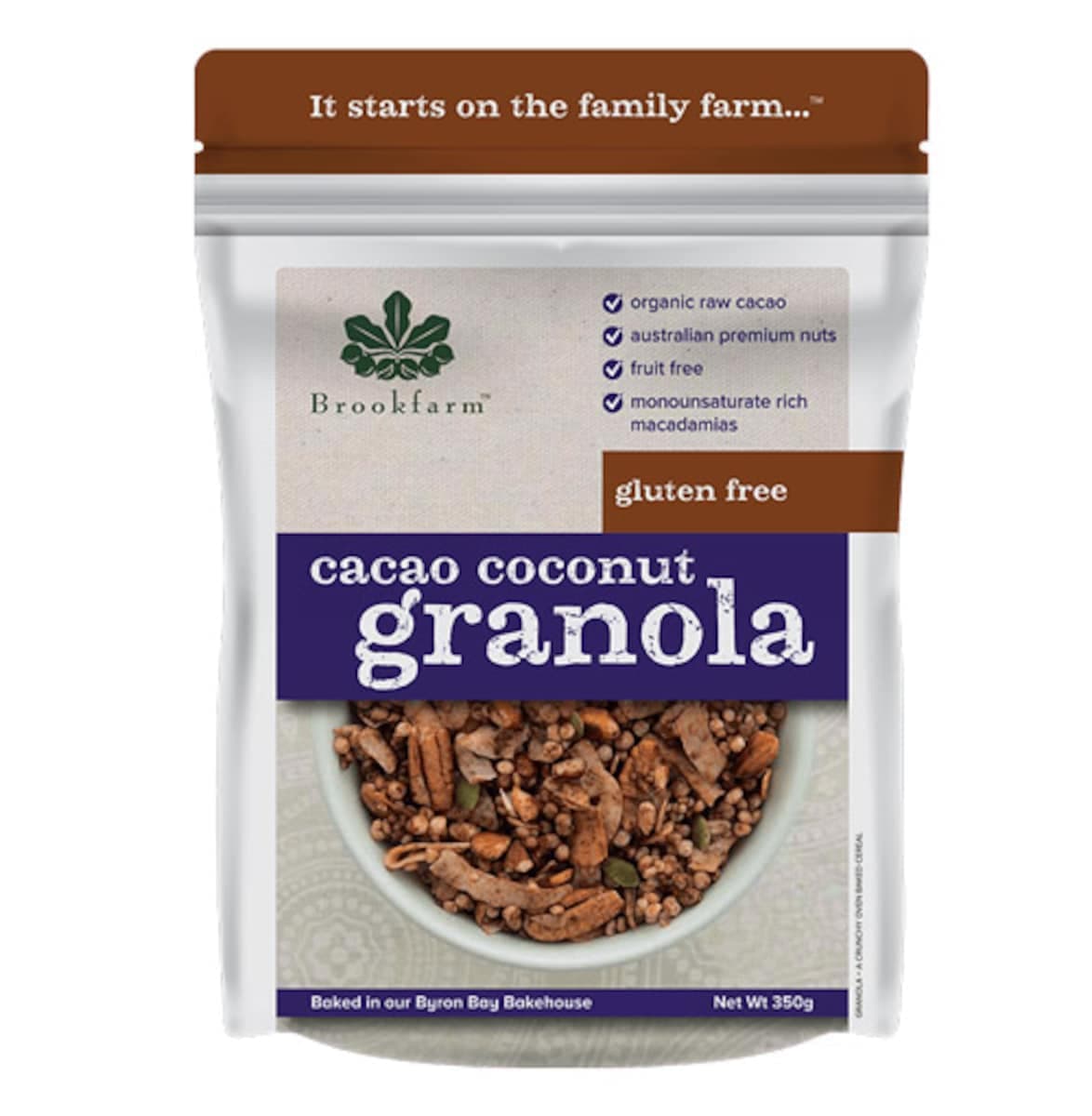 Brookfarm Gluten Free Granola Cacao Coconut 350G