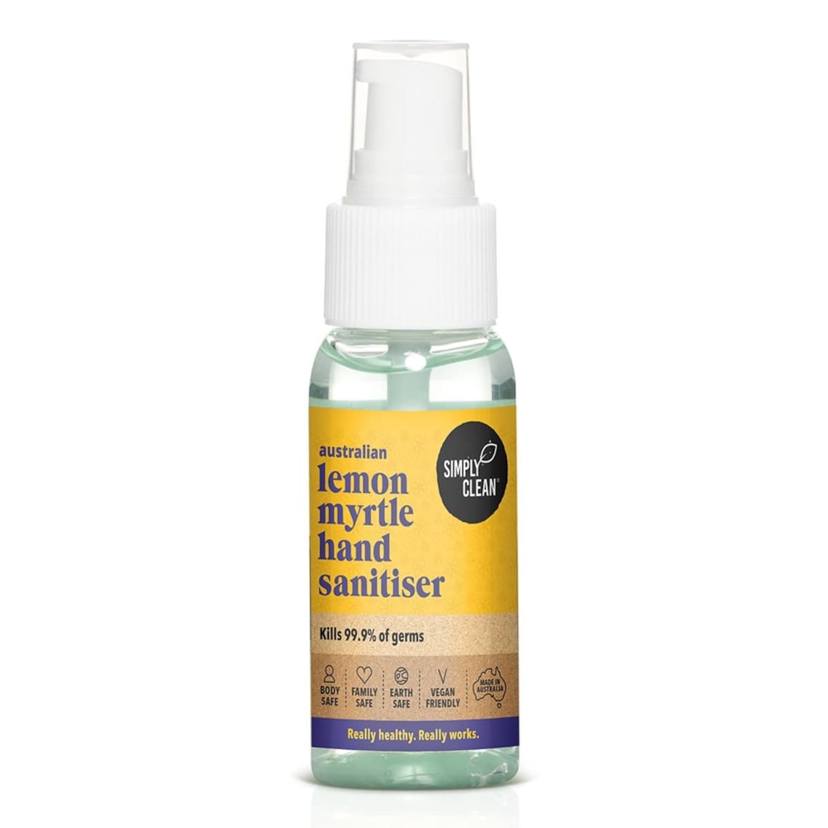 Simply Clean Lemon Myrtle Hand Sanitiser 50Ml