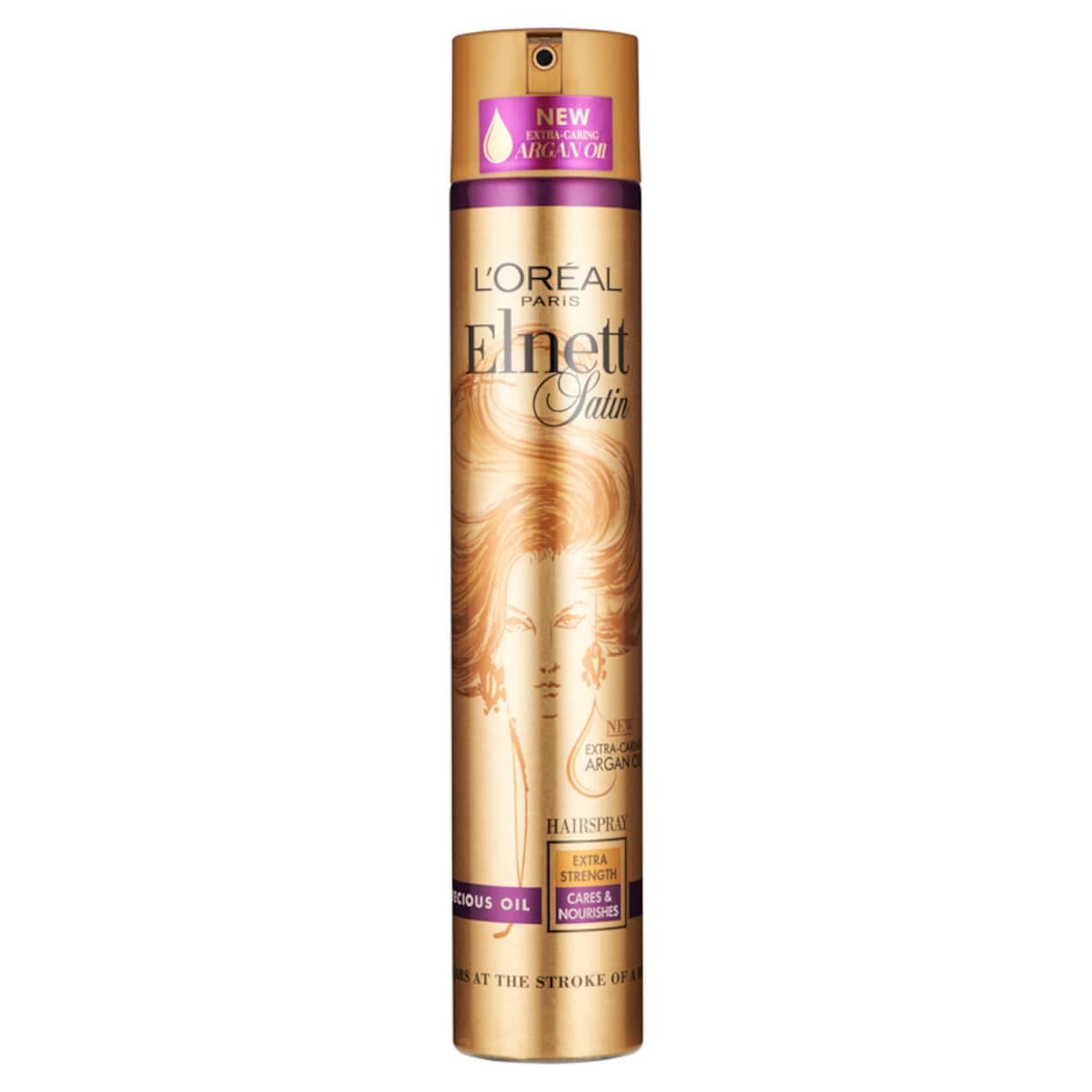 L'Oreal Elnett Satin Extra-Caring Argan Oil Hairspray 400Ml