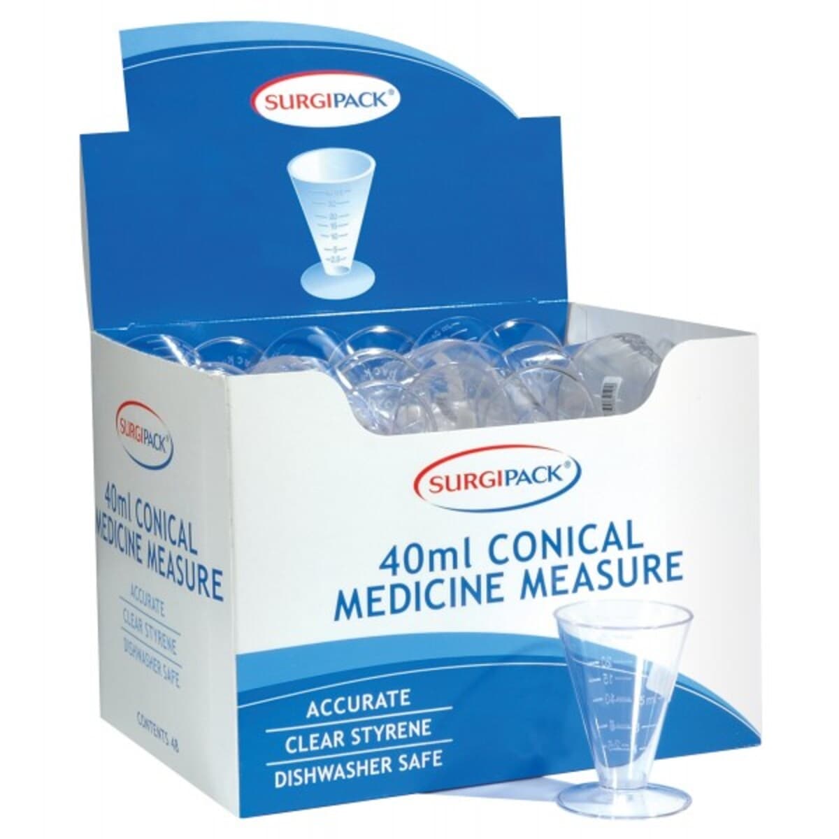 Surgipack 40Ml Conical Medicine Measure (Single)