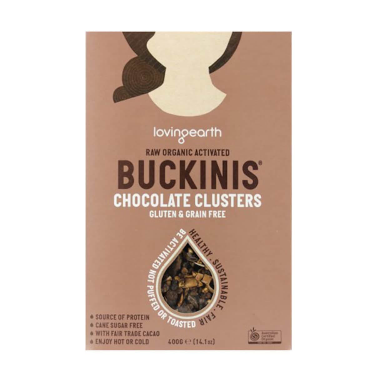 Loving Earth Buckinis Chocolate Clusters 400g