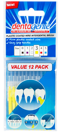 Dentagenie Interdental Brush Yellow Size 3 12 Pack