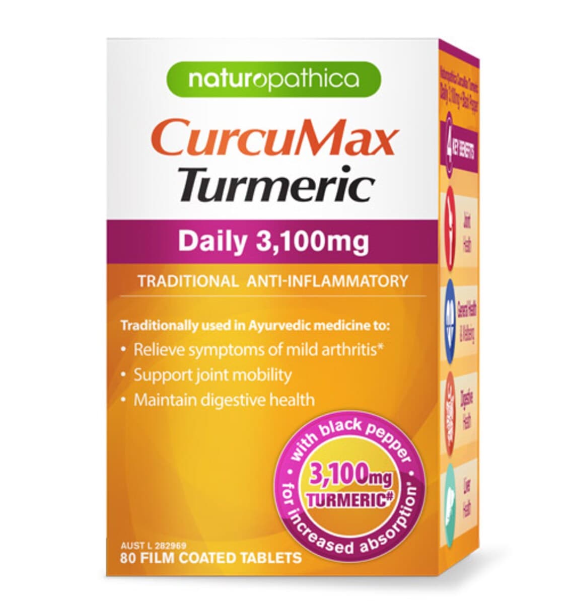 Naturopathica Curcumax Turmeric Daily 3100Mg 80 Tablets