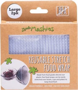 Little Mashies Reusable Stretch Silicone Food Wrap Large 2 Pack