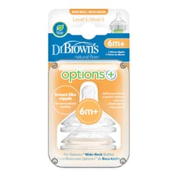 Dr Brown's Options+ Level 3 Wide Neck Teat 2 Pack