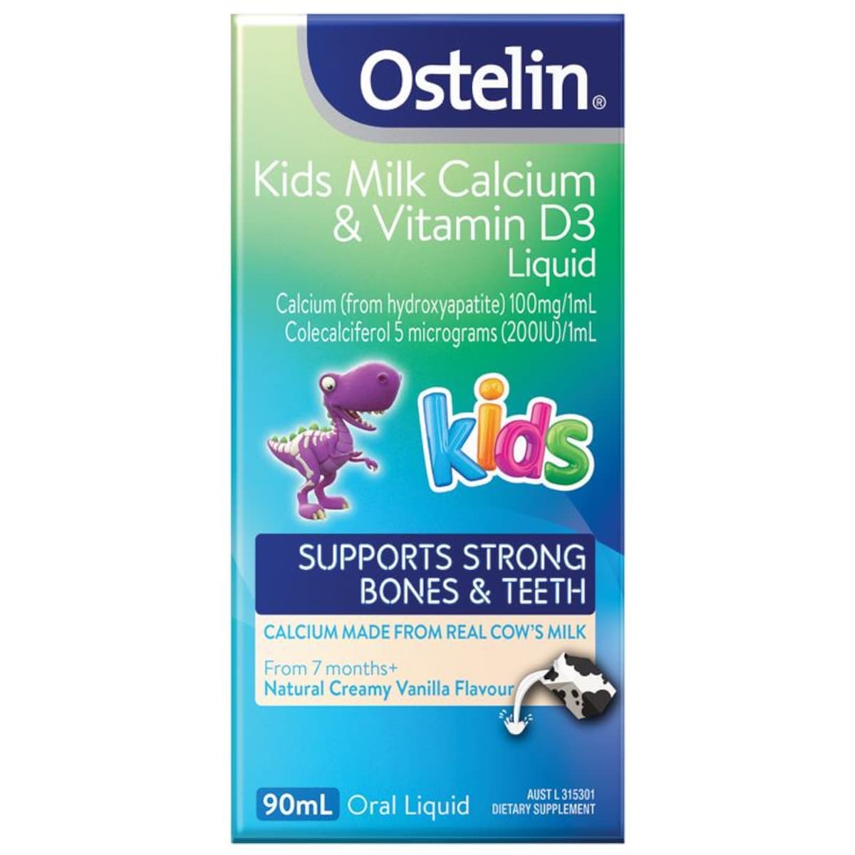 Ostelin Kids Milk Calcium & Vitamin D3 Liquid 90Ml