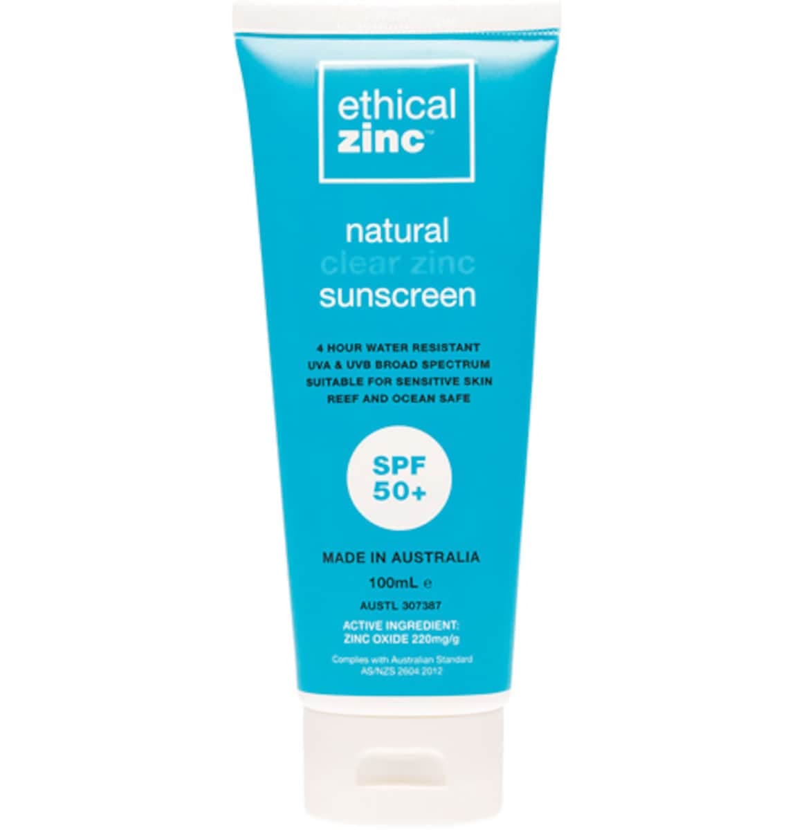 Ethical Zinc Natural Clear Zinc Sunscreen Spf50 100Ml