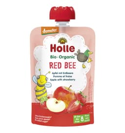 Holle Organic Pouch Red Bee Apple With Strawberry 100G