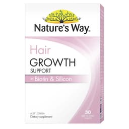 Natures Way Hair Growth Support + Biotin & Silicon 30 Tablets