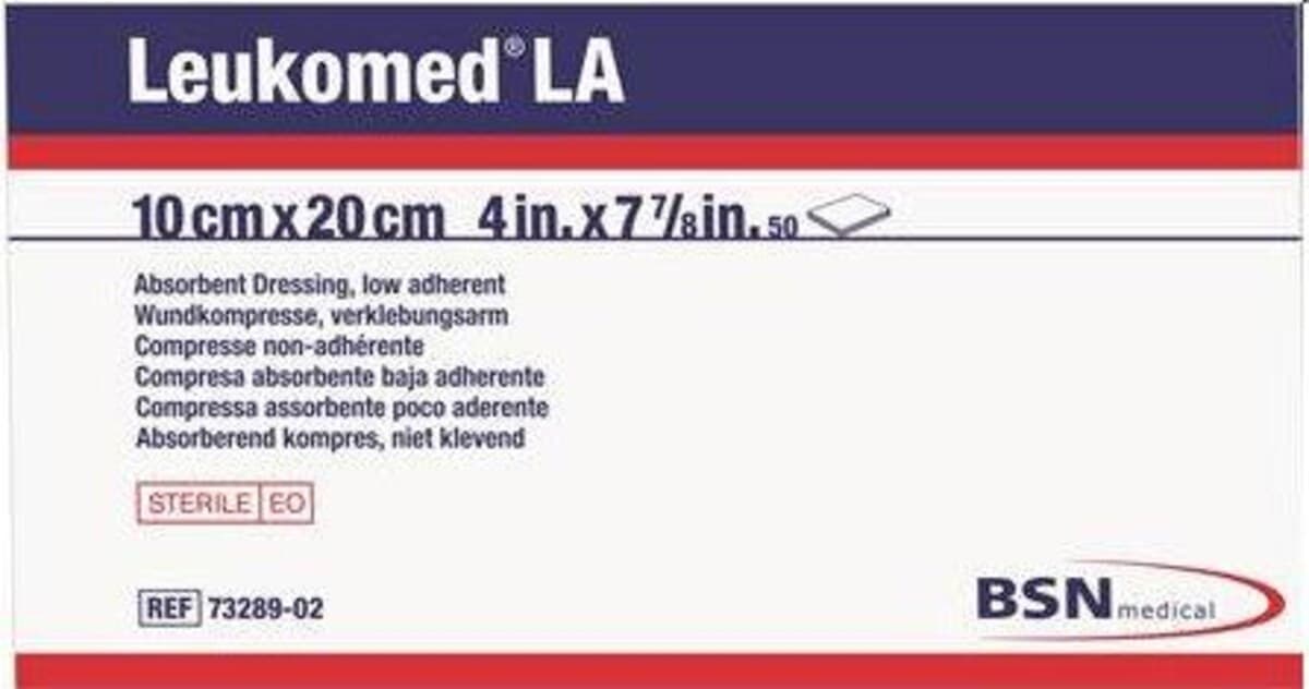 Leukomed La Low Adherent Absorbent Dressing 10Cm X 20Cm (1 Dressing Only)