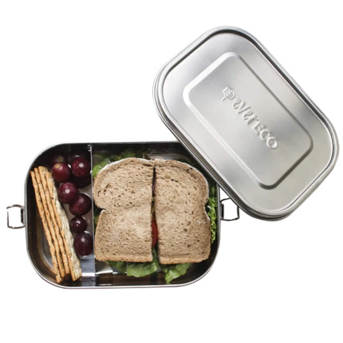 Thumbnail Ever Eco Stainless Steel Bento Lunch Box 2 Compartment With Removable Divider 1400Ml