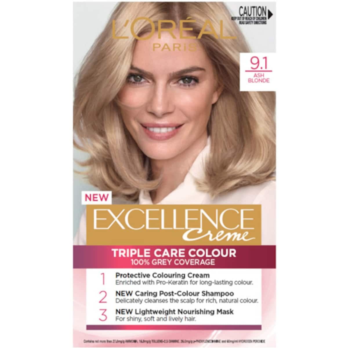 L'Oreal Excellence Creme 9.1 Light Ash Blonde Hair Colour