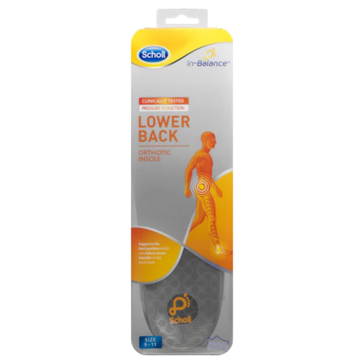 Scholl In-Balance Lower Back Orthotic Insole Large