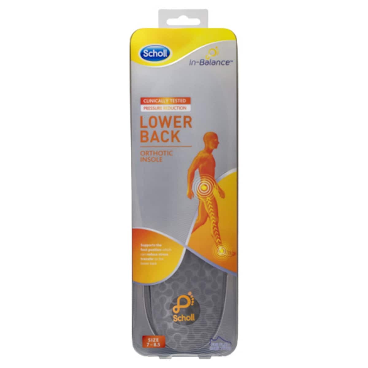 Scholl In-Balance Lower Back Orthotic Insole Medium