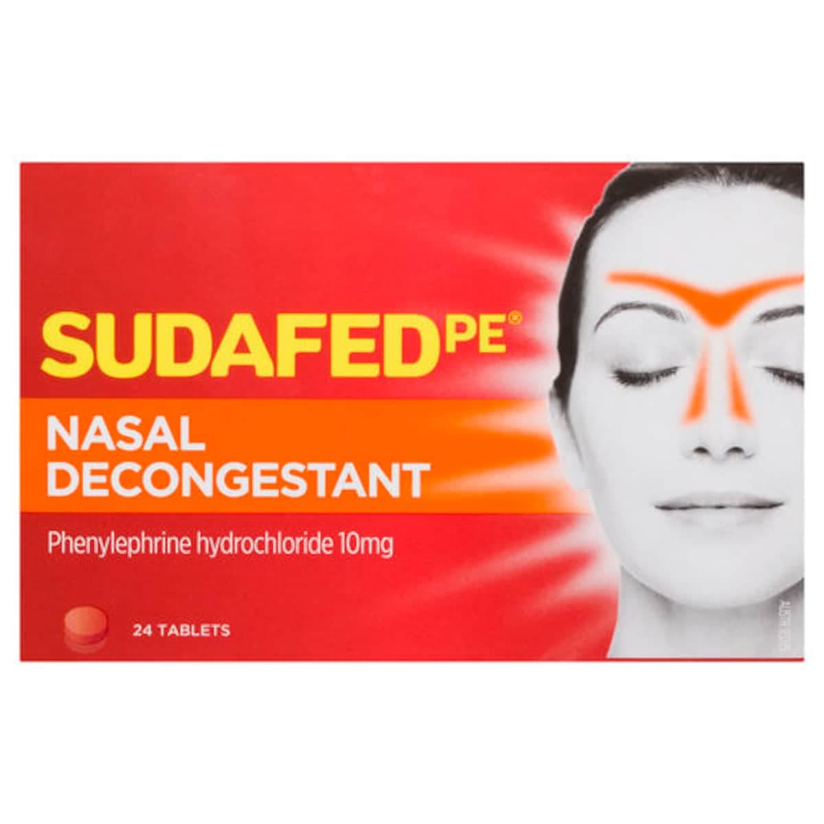 Sudafed Pe Nasal Decongestant 24 Tablets