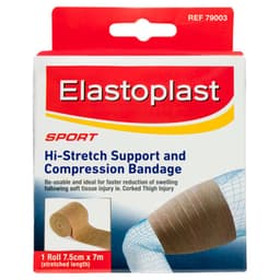 Elastoplast Sport Hi-Stretch Support & Compression Bandage 7.5Cm X 7M Roll