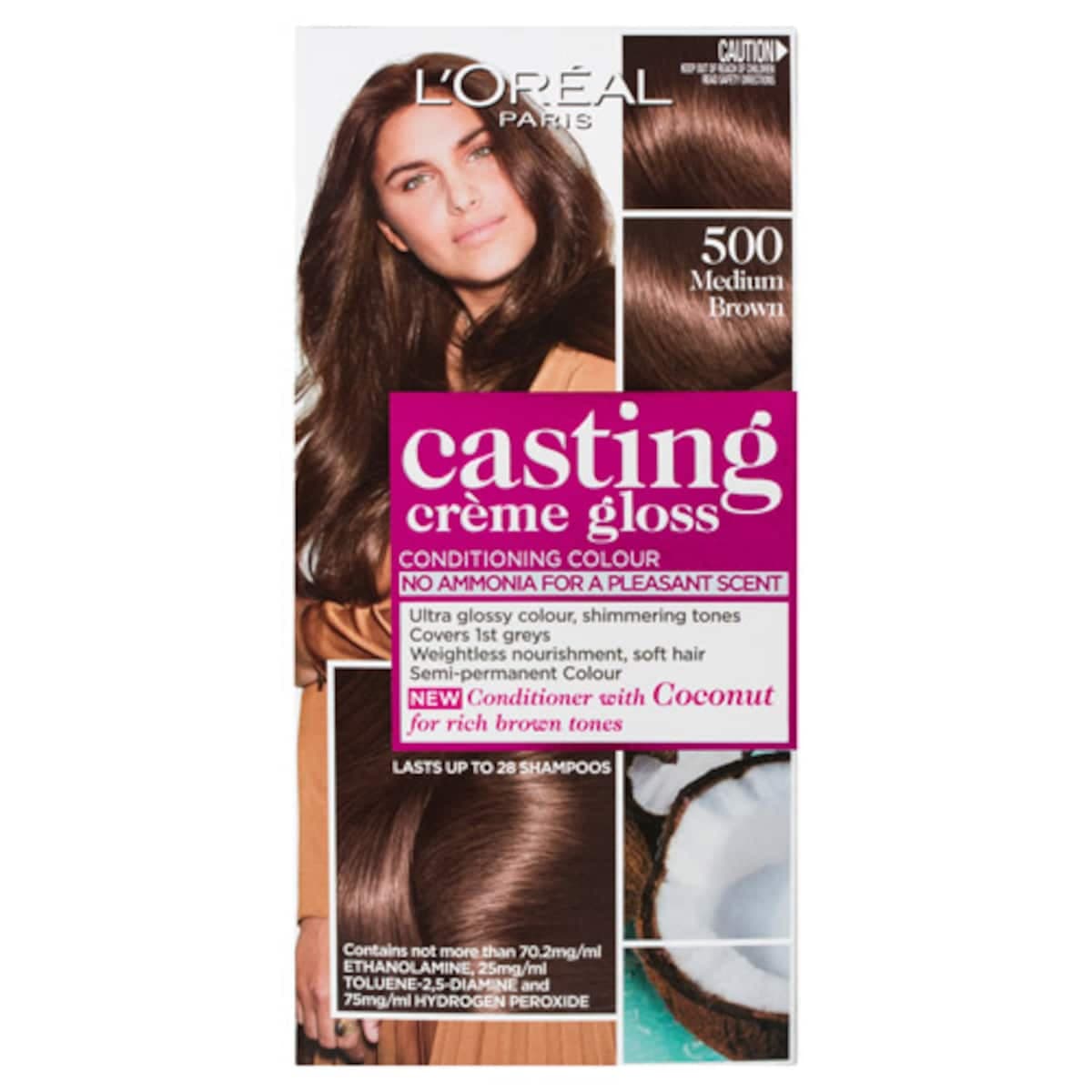 L'Oreal Casting Creme Gloss 500 Medium Brown Hair Colour