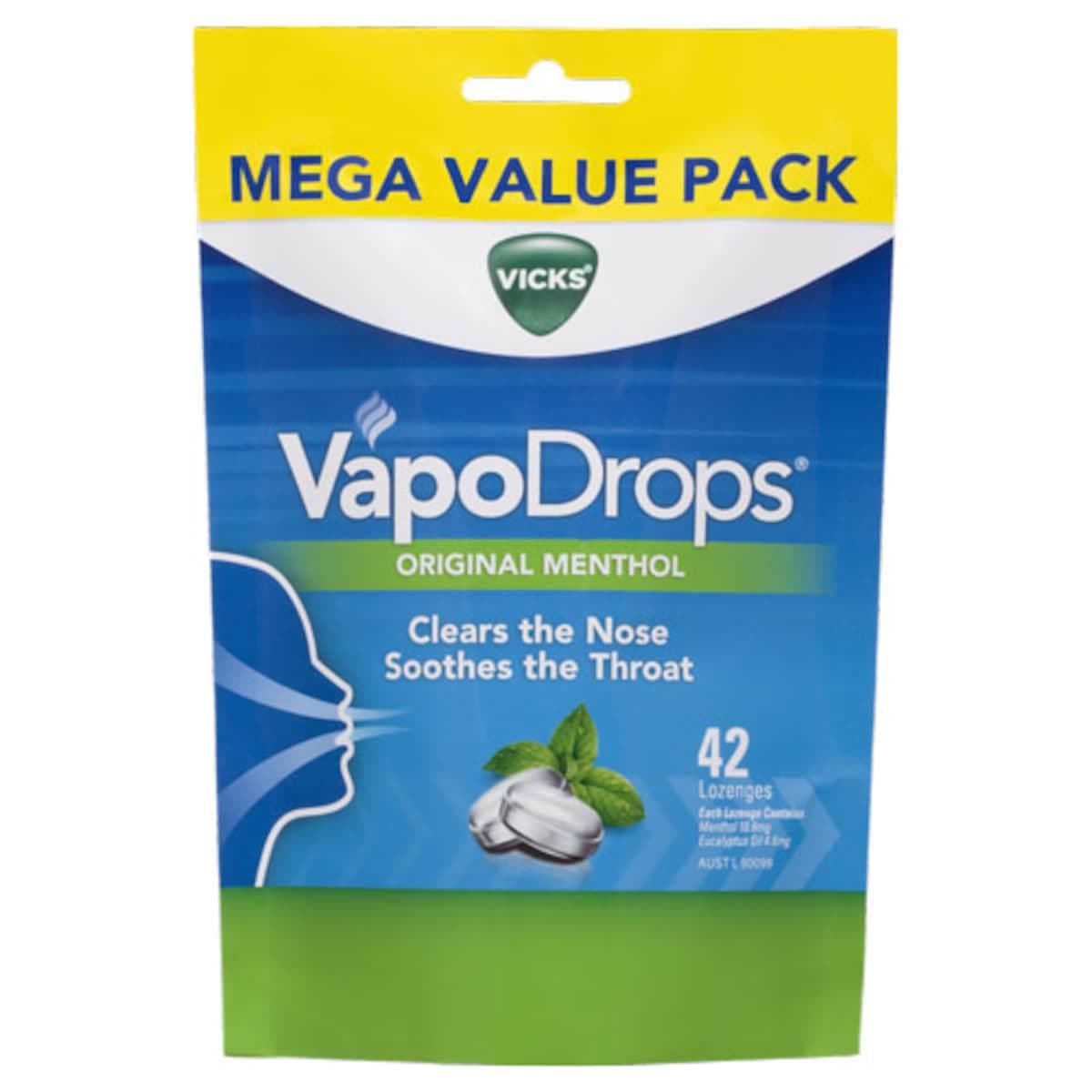 Thumbnail Vicks Vapodrops Original Menthol Lozenges 42 Pack