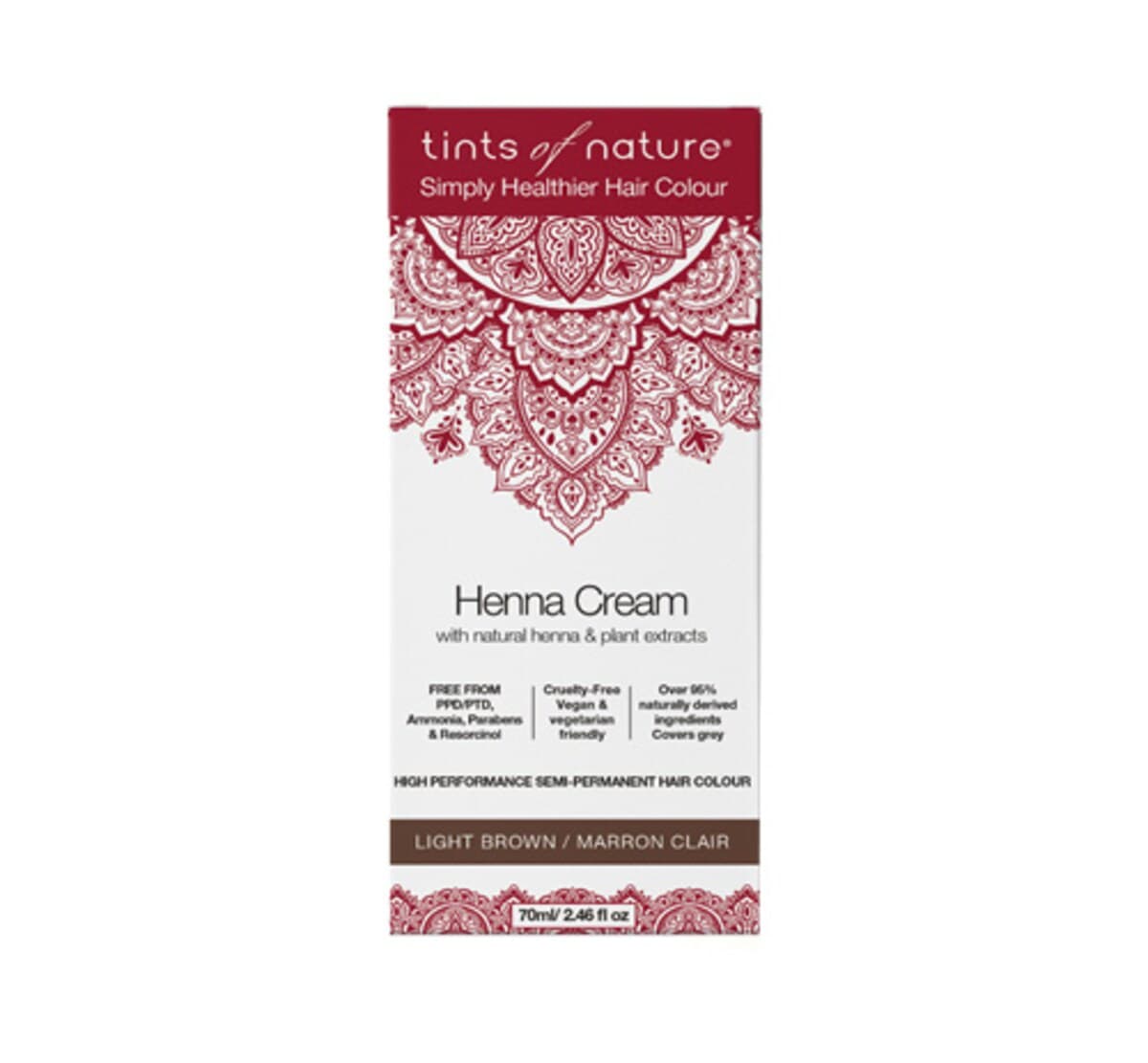 Tints Of Nature Henna Cream Light Brown 70Ml