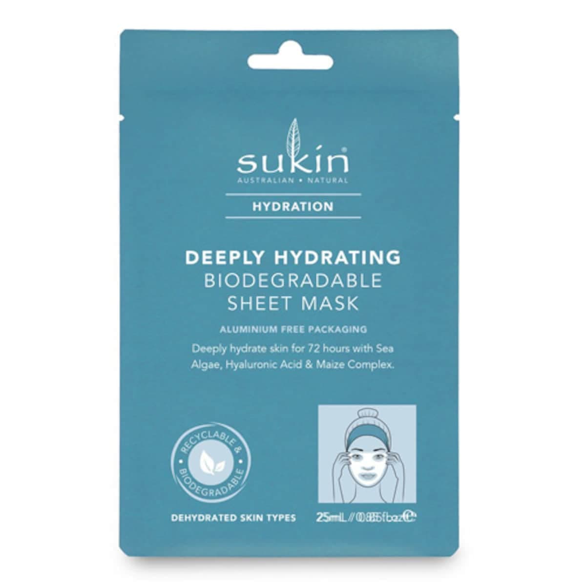 Sukin Hydration Deeply Hydrating Sheet Mask 25Ml