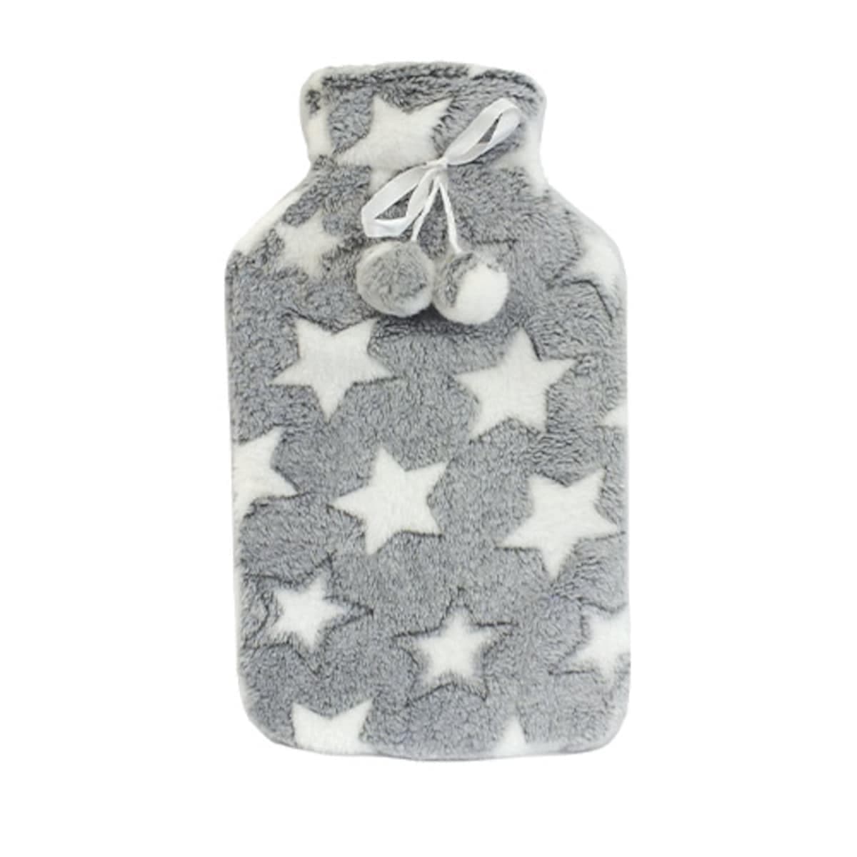 Thumbnail Mcgloins Hot Water Bottle With Heart & Stars Plush Cover (Assorted Designs Selected At Random)