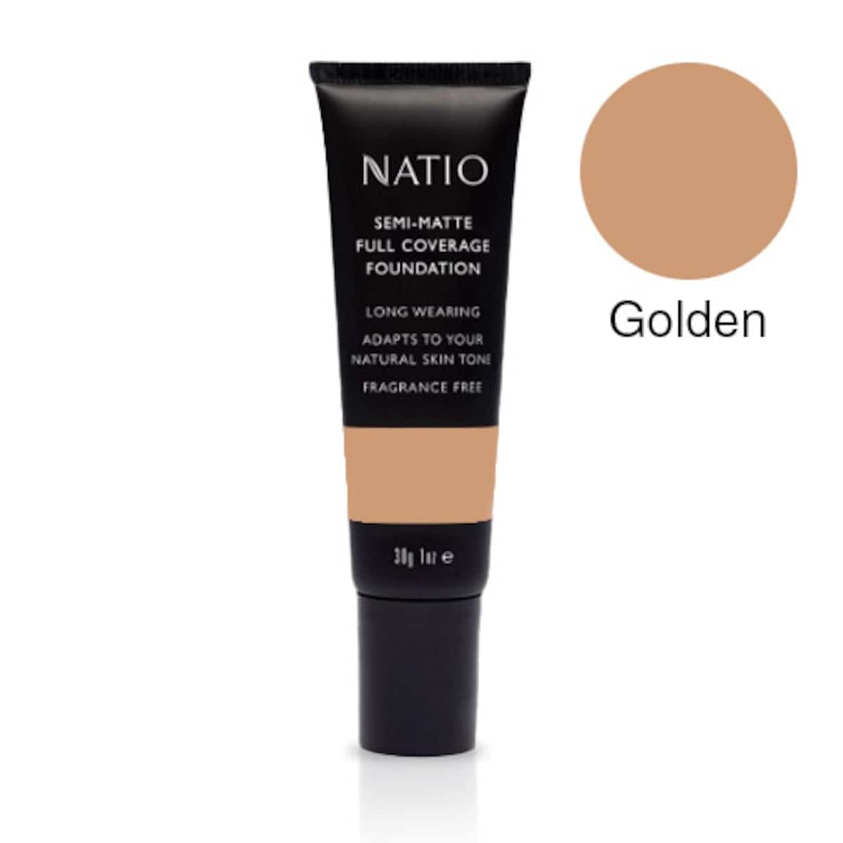 Thumbnail Natio Semi Matte Full Coverage Foundation 30G Golden