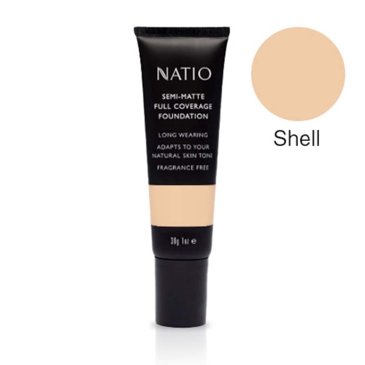 Thumbnail Natio Semi Matte Full Coverage Foundation 30G Shell