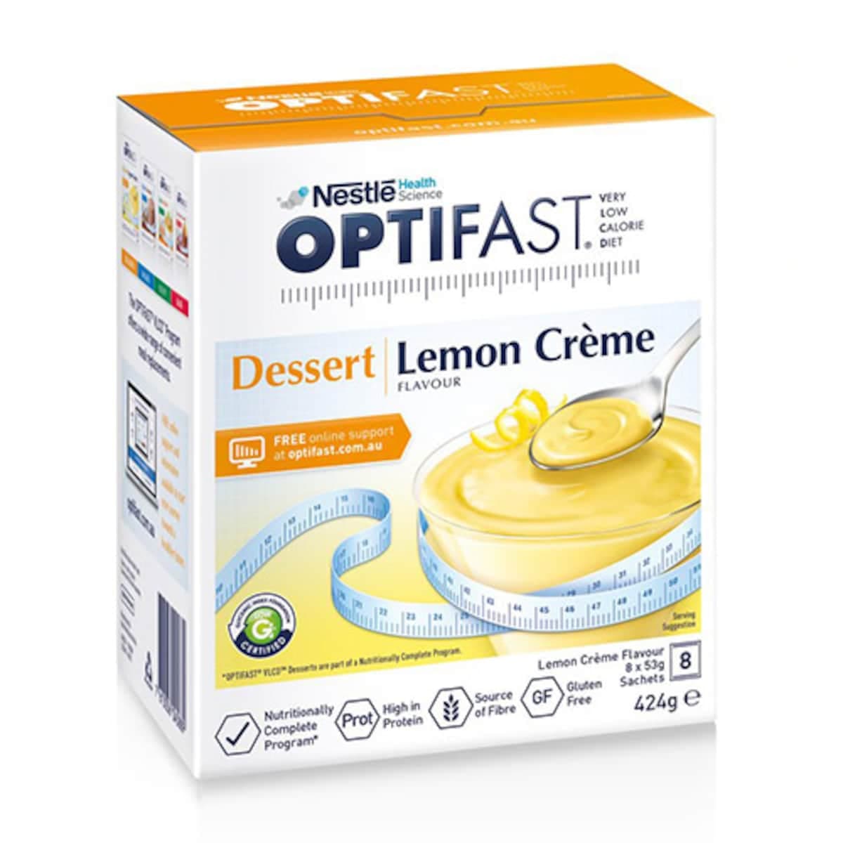 Optifast Vlcd Dessert Lemon Creme 8 Serves