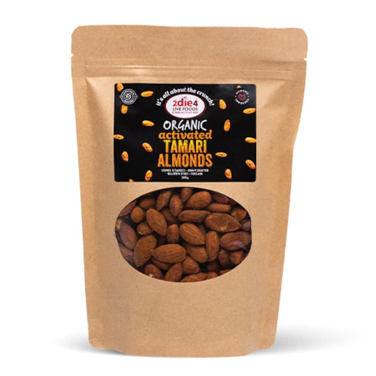 2Die4 Organic Activated Vegan Tamari Almonds 300G